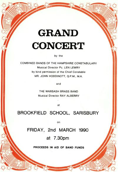 Concert programme 1990